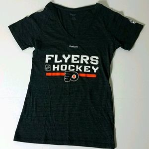 Reebok v-neck short sleeve Flyers hockey t-shirt